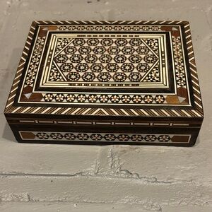 VTG Damascus Micro Mosaic Wood Box with Marquetry Inlay